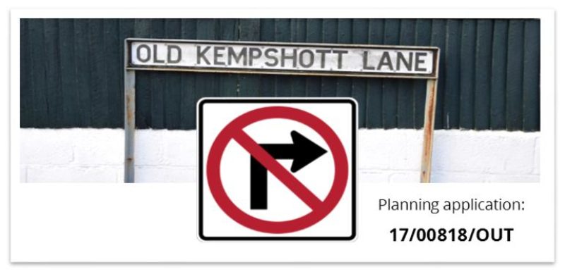 Residents can have their say on Manydown planning application (17/00818/OUT). It seeks to ban cars turning right into, and out of, Old Kempshott Lane.