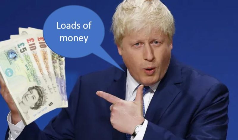 Boris waving money